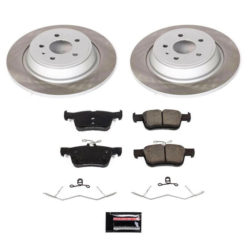 Power Stop 17-20 Ford Fusion Rear Semi-Coated Rotor Kit Brake Kits - Performance Blank PowerStop