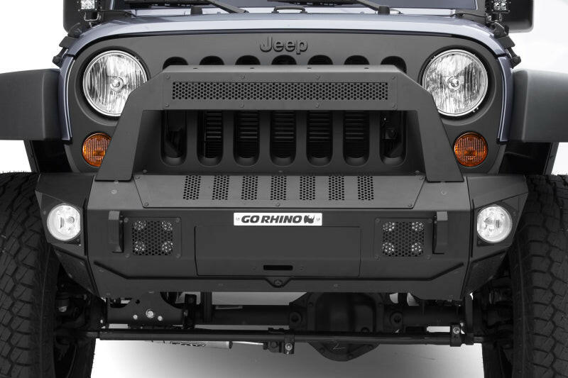 Go Rhino 07-20 Jeep Wrangler JL/JLU/JK/JKU/Gladiator JT Trailline 10 Light Mount Bar Bumpers - Steel Go Rhino