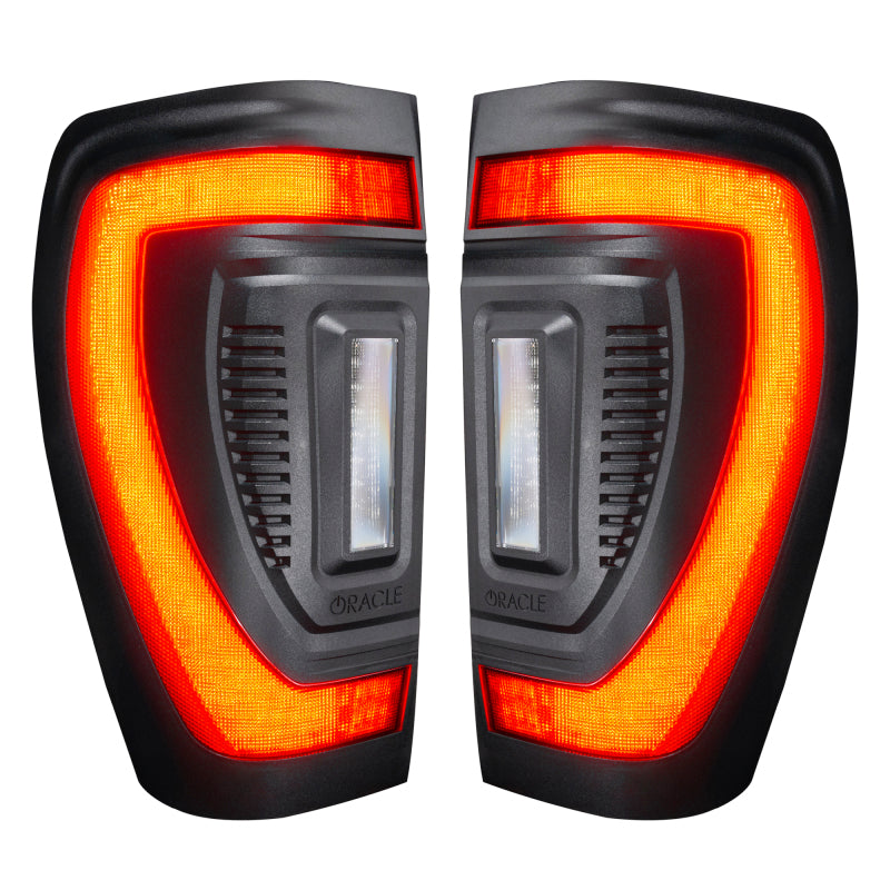 Oracle 19-23 GMC Sierra Black Series Flush Style LED Tail Lights - Factory Halogen Tail Lights ORACLE Lighting