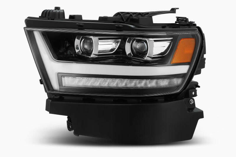 AlphaRex 19-20 Ram 1500HD PRO-Series Proj Headlights Plnk Style Jet Blk w/Activ Light/Seq Signal/DRL Headlights AlphaRex