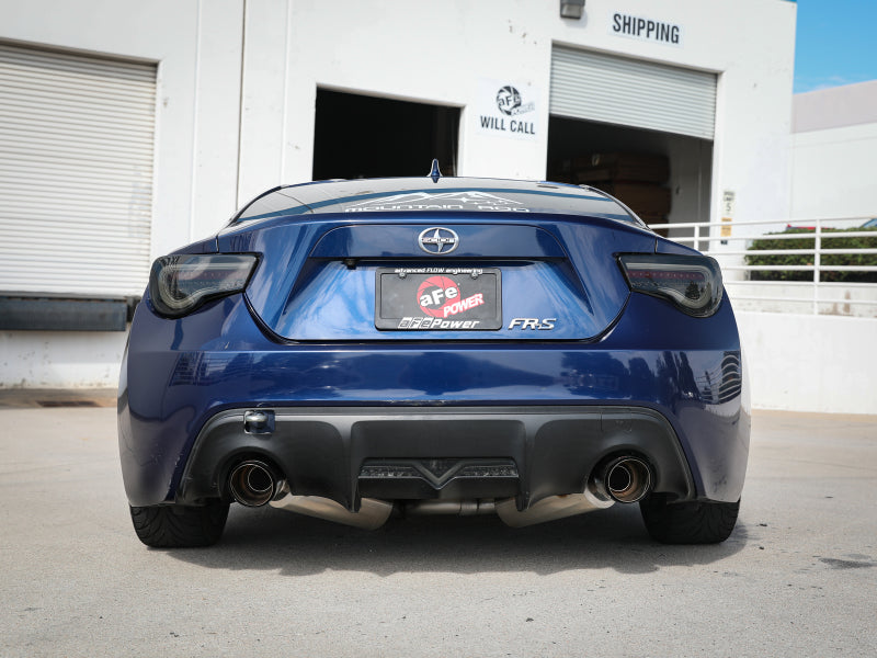 aFe Takeda Exhaust Axle-Back 13-15 Scion FRS / Subaru BRZ 304SS Carbon Fiber Dual Tips Exhaust Axle Back aFe