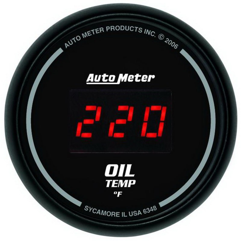 Autometer Black 0-400F Digital Oil Temp Gauge Gauges AutoMeter