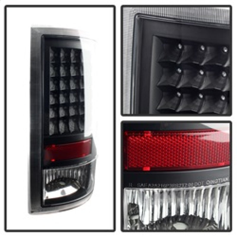 xTune Dodge Ram 1500 09-14 LED Tail Lights Incandescent Model Only Black ALT-JH-DR09-LED-BK Tail Lights SPYDER