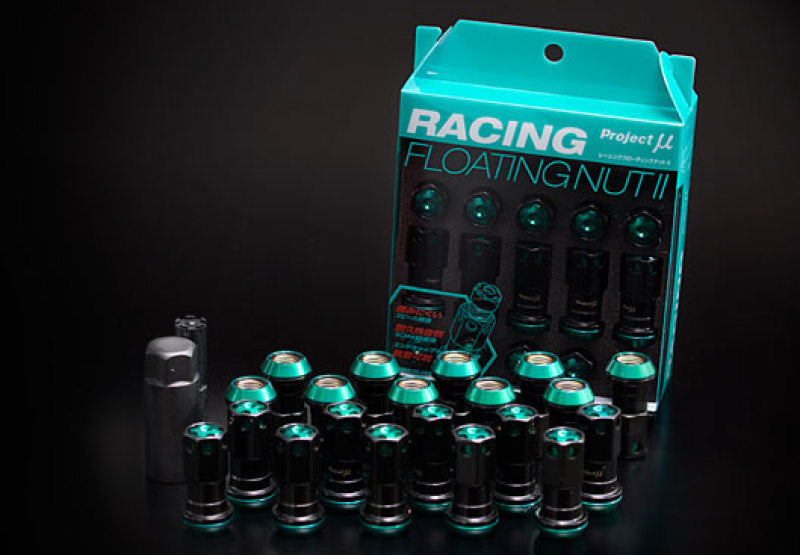 Project Mu Racing Floating Lug Nut II M12 x 1.5 - Black Lug Nuts Project Mu