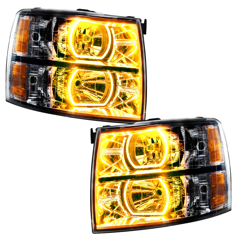 Oracle 07-13 Chevrolet Silverado SMD HL - Black - Square - ColorSHIFT w/ BC1 Controller Headlights ORACLE Lighting