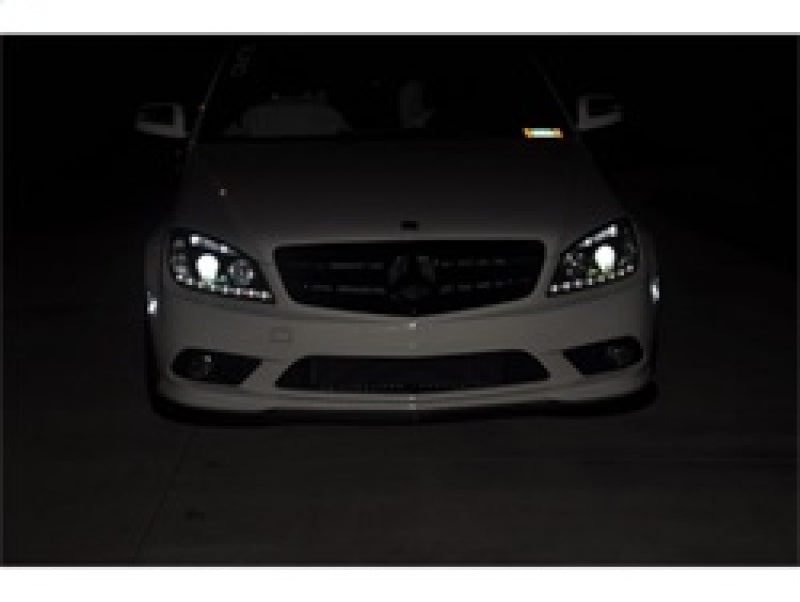 Spyder Mercedes Benz C-Class 08-11 Projector Headlights Halogen - DRL Blk PRO-YD-MBW20408-DRL-BK Headlights SPYDER