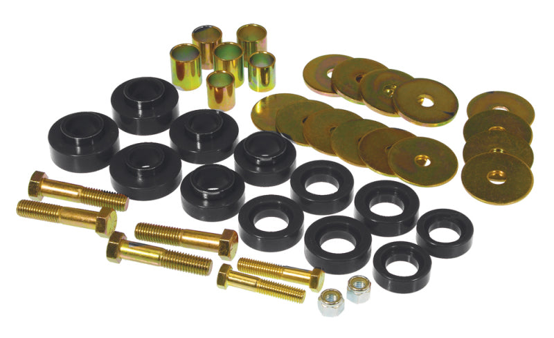Prothane 67-81 Chevy Camaro Body Mount Kit w/ Hardware - Black Bushing Kits Prothane