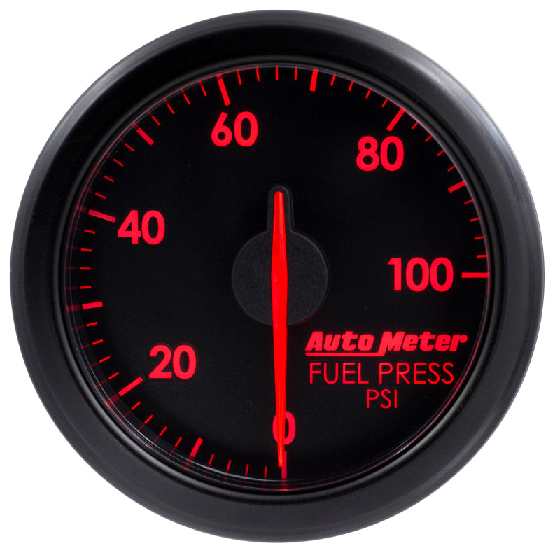 Autometer Airdrive 2-1/6in Fuel Pressure Gauge 0-100 PSI - Black Gauges AutoMeter