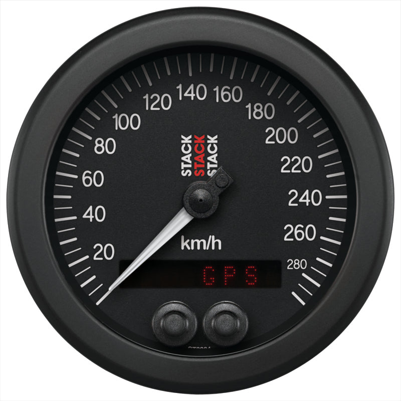 Autometer Stack Instruments 88mm 0-290 KM/H GPS Speedometer - Black Gauges AutoMeter