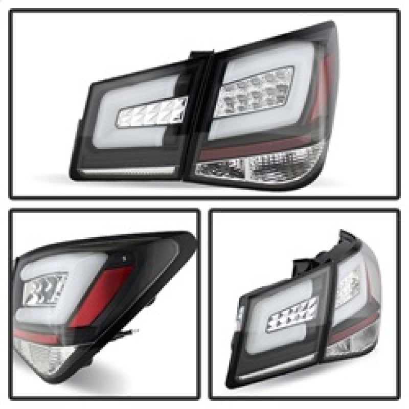 Spyder Chevy Cruze 2011-2014 Light Bar LED Tail Lights Black ALT-YD-CCRZ11-LBLED-BK Tail Lights SPYDER