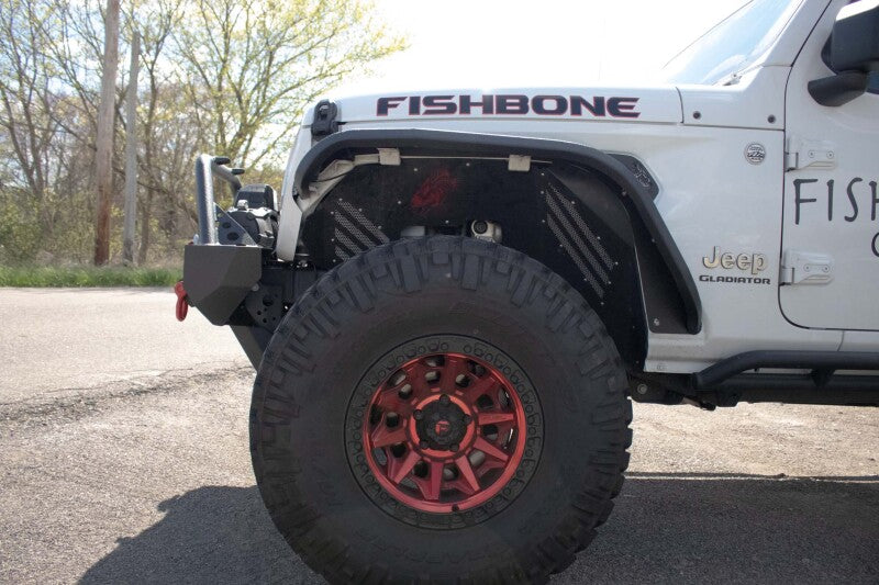 Fishbone Offroad 2018+ Jeep Wrangler JL/JLU/2020+ Gladiator JT Alum Front Fender Flares - Black Fender Flares Fishbone Offroad