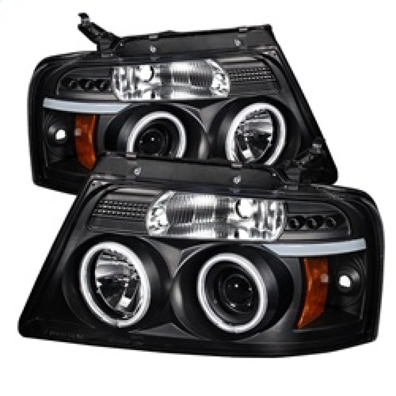 Spyder Ford F150 04-08 Projector Headlights Version 2 CCFL Halo LED Blk PRO-YD-FF15004-CCFL-G2-BK Headlights SPYDER