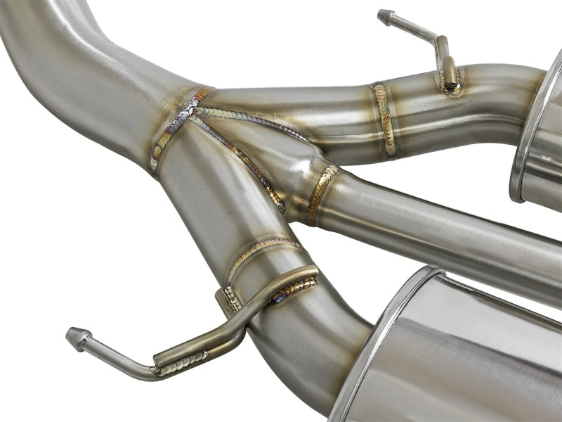 aFe POWER Takeda 2-1/2in to 2-1/4in 304SS Catback Dual-Exit Exhaust 17+ Honda Civic Type R w/CF Tips Catback aFe