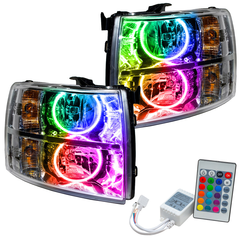 Oracle 07-13 Chevrolet Silverado SMD HL - Round Style - ColorSHIFT w/ Simple Controller Headlights ORACLE Lighting