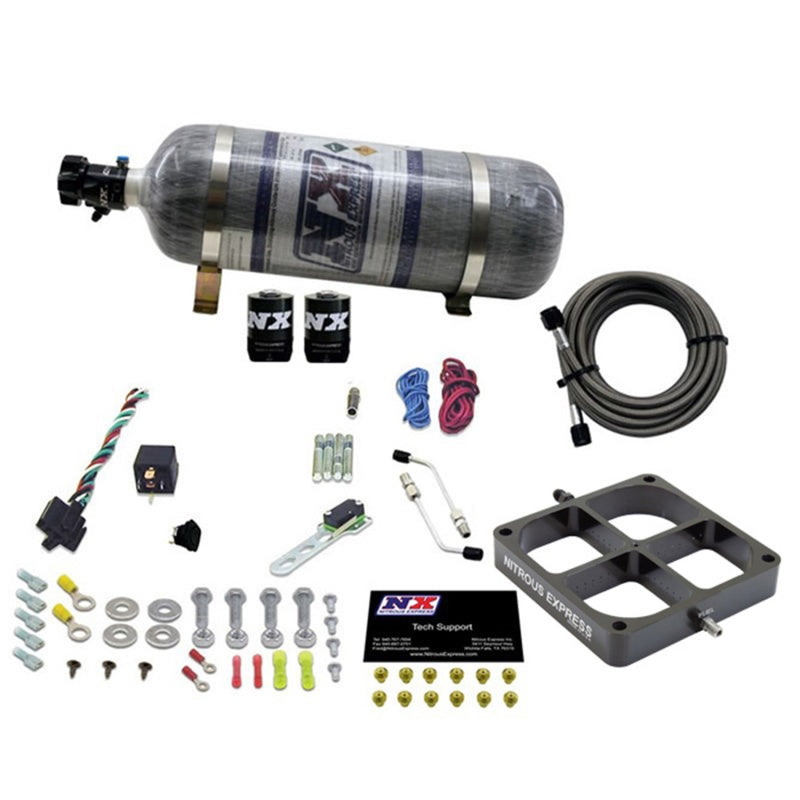Nitrous Express Single Entry Crossbar 8500 Based Throttle Body Nitrous Kit w/12lb Composite Bottle Nitrous Systems Nitrous Express
