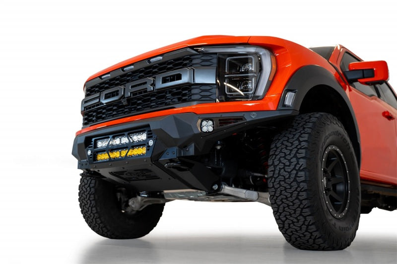 Addictive Desert Designs 2021+ Ford Raptor Bomber Front Bumper w/ Dual 20IN LED Mounts Bumpers - Steel Addictive Desert Designs
