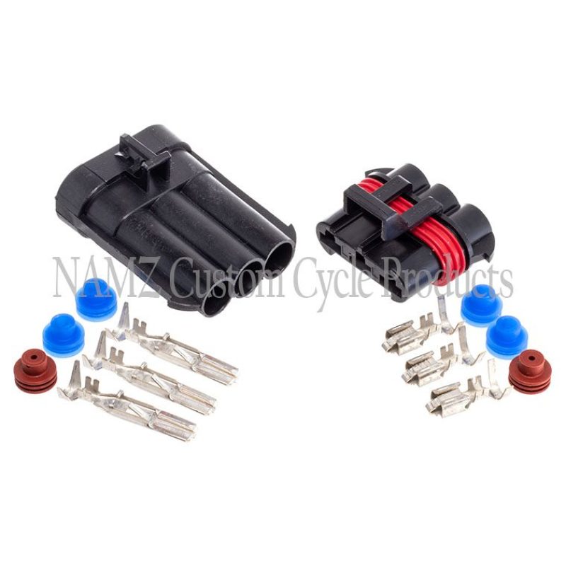 NAMZ AMP Power Plug Kit - M/F Water-Tight Quick-Disconnect Plug Set Wiring Harnesses NAMZ