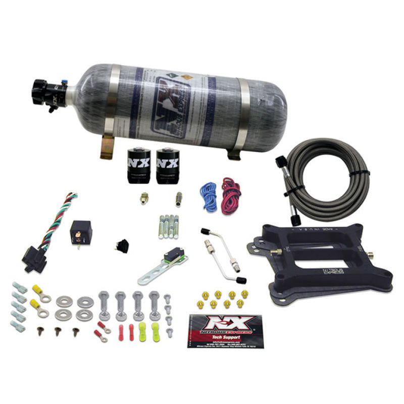 Nitrous Express 4150 4-BBL/Gasoline Nitrous Kit (100-500HP) w/Composite Bottle Nitrous Systems Nitrous Express