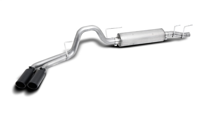 Gibson 21-24 Ford F150 Truck 5.0L 3/2.5in Cat-Back Dual Sport Exhaust System Stainless - Black Elite Catback Gibson