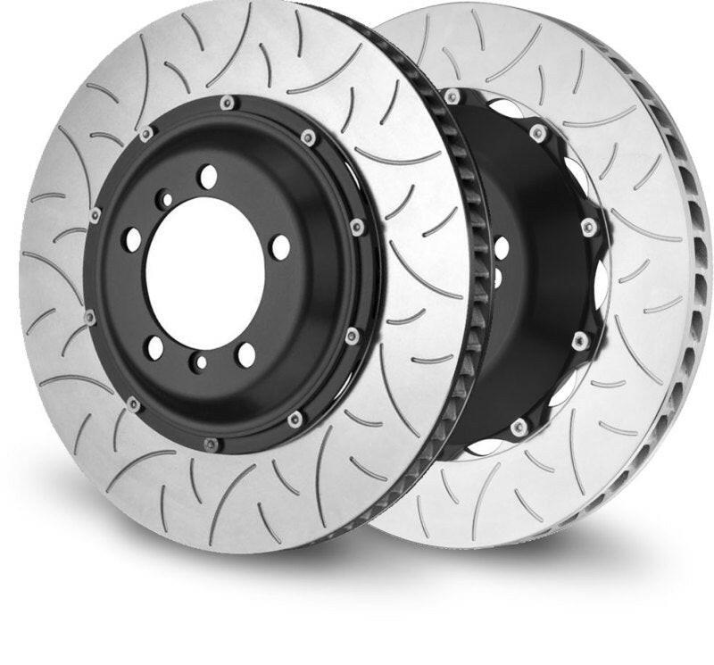 Brembo 04-06 CaRearera GT Rear 2-Piece Discs 380x34 2pc Rotor Slotted Type-3 Brake Rotors - Slot & Drilled Brembo