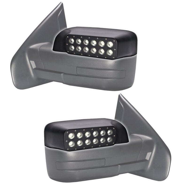 Oracle 09-14 Ford F150/Raptor Off-Road Mirrors - 6000K Light Bars & Cubes ORACLE Lighting