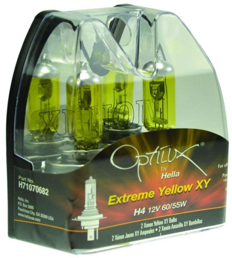 Hella Optilux H4 12V / 60/55W XY Xenon Yellow Bulb Bulbs Hella