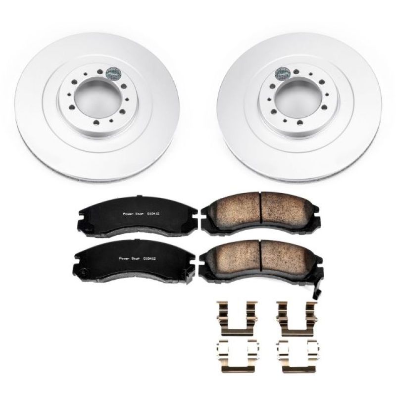 Power Stop 00-04 Mitsubishi Montero Sport Front Z17 Evolution Geomet Coated Brake Kit Brake Kits - Performance Blank PowerStop