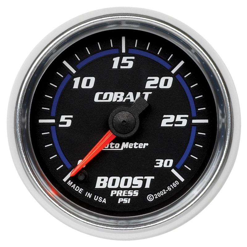 Autometer Cobalt 52mm 0-30 PSI Full Sweep Electronic Boost Gauge Gauges AutoMeter