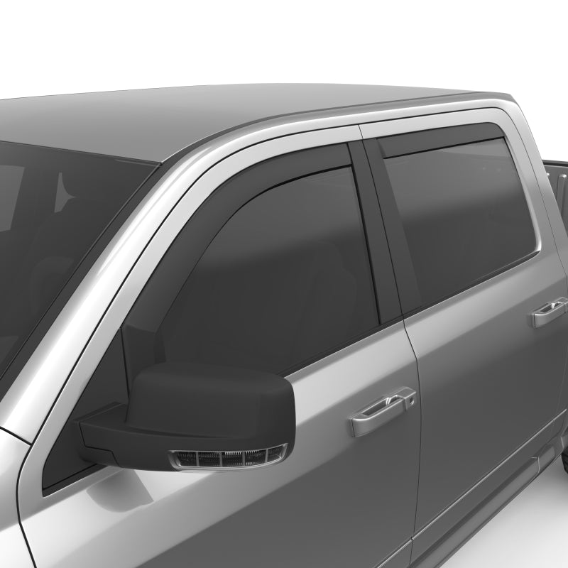 EGR 09-13 Dodge Ram 1500/2500/3500 Crew Cab In-Channel Window Visors - Set of 4 - Matte (572755) Wind Deflectors EGR