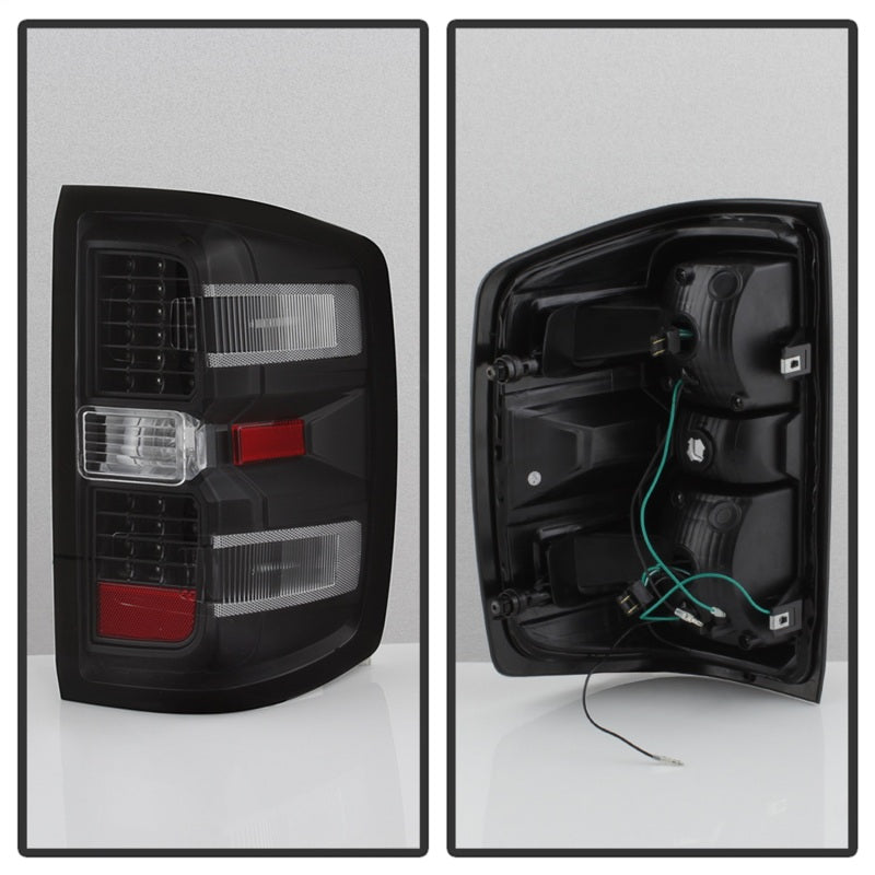 xTune Chevy 1500 14-16 / Silverado 2500HD/3500HD LED Tail Lights - Black ALT-JH-CS14-LED-BK Tail Lights SPYDER