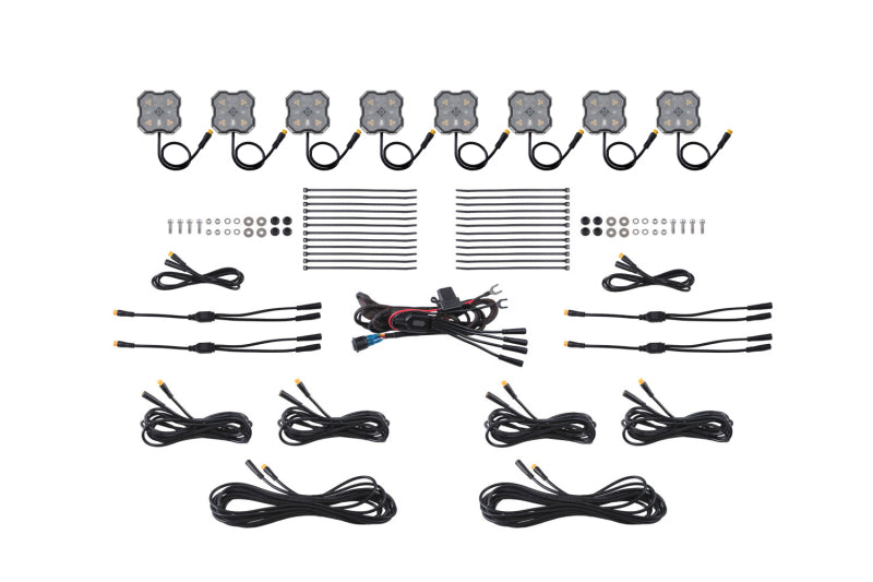Diode Dynamics Rock Light -Amber/White - M8 8-Pack Light Accessories and Wiring Diode Dynamics