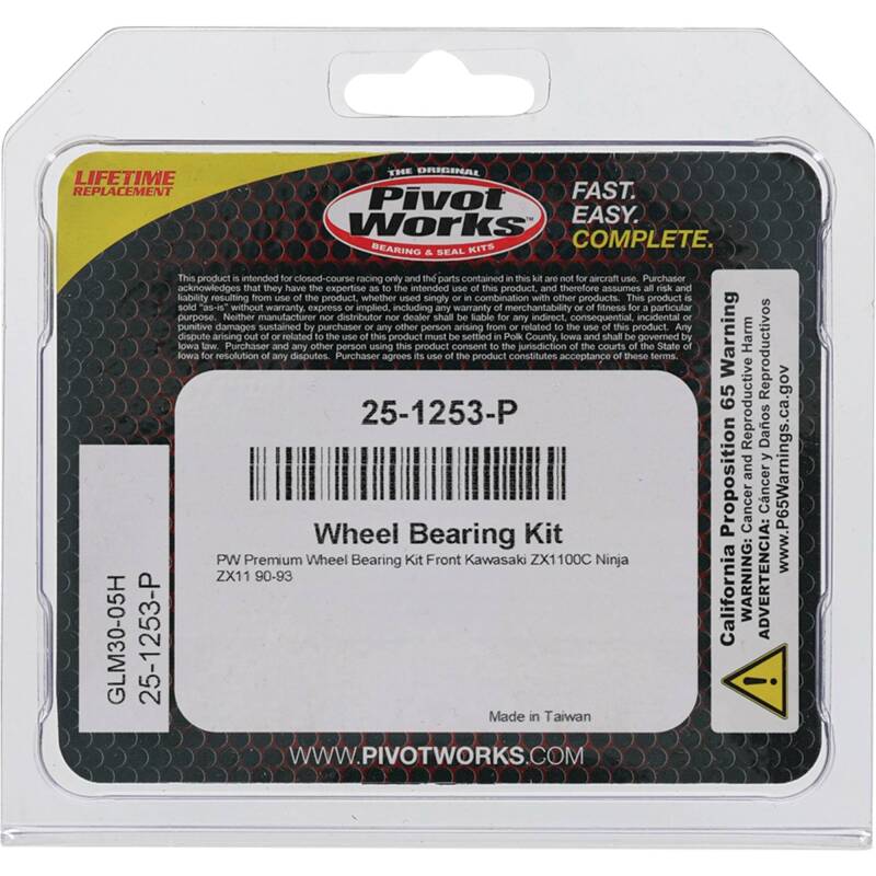 Pivot Works Kawasaki Wheel Bearing Kit Premium Bearings Control Arms Pivot Works