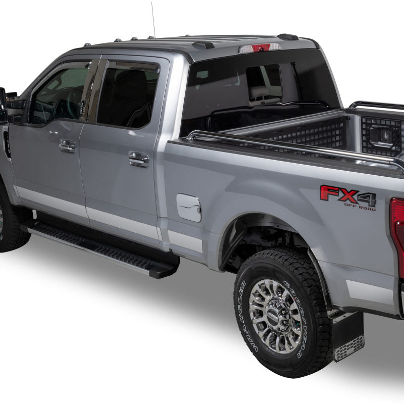 Putco 17-20 Ford SuperDuty Reg Cab 8ft Box - 10pcs - 4.25in Wide SS Rocker Panels Body Armor & Rock Rails Putco
