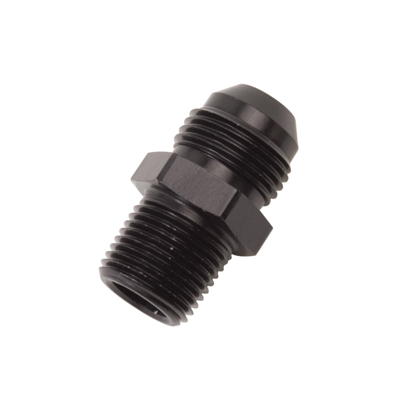 Russell Performance -6 AN to 3/8in NPT Straight Flare to Pipe (Black) Fittings Russell