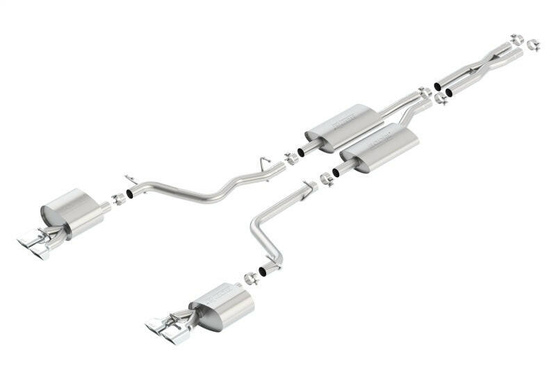 Borla 11-14 Dodge Challenger 3.6L AT/MT RWD 2Dr Single Split Rear Exit Rectangle Tip Catback Exhaust Catback Borla