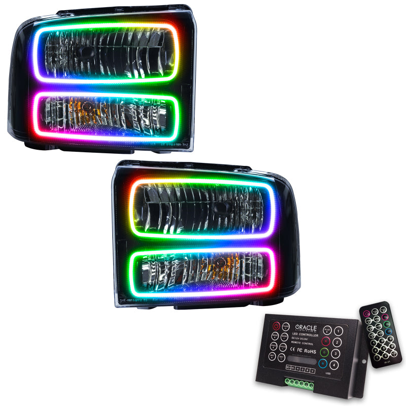 Oracle 05 Ford Excursion SMD HL - Black - ColorSHIFT w/ 2.0 Controller Headlights ORACLE Lighting