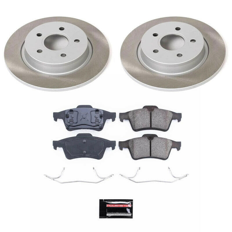Power Stop 2005 Volvo V50 Rear Semi-Coated Rotor Kit Brake Kits - Performance Blank PowerStop
