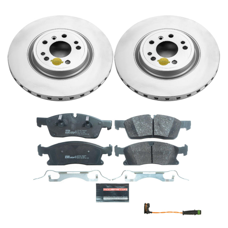 Power Stop 2016 Mercedes-Benz GLE300d Front Euro-Stop Brake Kit Brake Kits - OE PowerStop