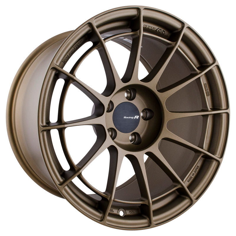 Enkei NT03RR 18x10.5 5x114.3 15mm Offset 75mm Bore Titanium Gold Wheel Wheels - Cast Enkei