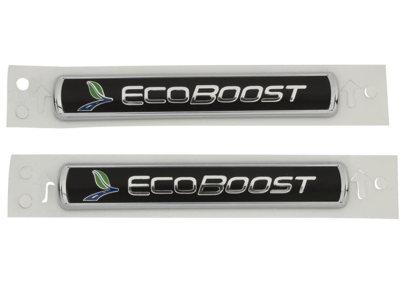 Ford Racing Black/Silver EcoBoost Emblem 3-1/2in x 9/16in - Set of 2 Other Body Components Ford Racing