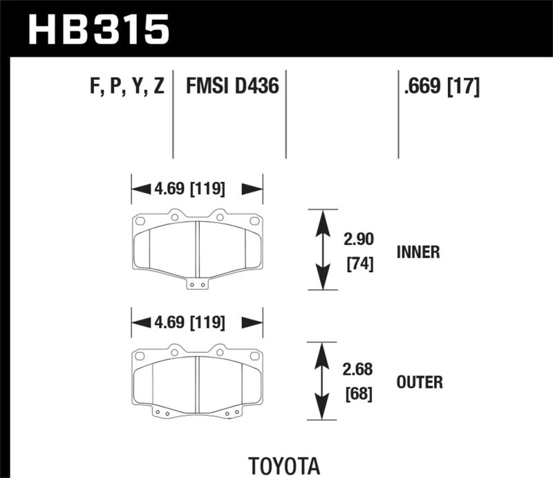 Hawk HPS Street Brake Pads Brake Pads - Performance Hawk Performance