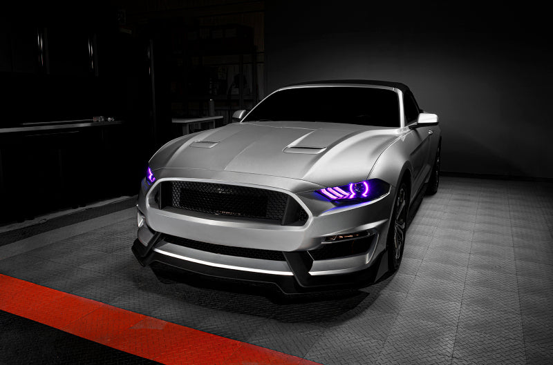 Oracle Lighting 18-23 Ford Mustang Dynamic ColorSHIFT LED Headlights - Black Series Headlights ORACLE Lighting