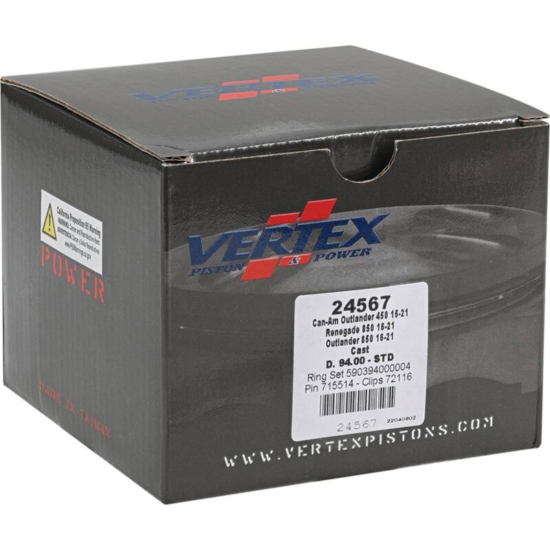 Vertex Piston 17-21 Can-Am Outlander 450 4x4 450cc Cast Replica Piston Kit Piston Sets - Powersports Vertex Pistons