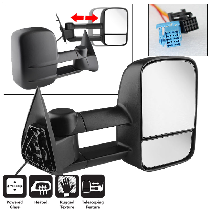 xTune Chevy Silverado 03-06 Manual Extendable Power Heated Adjust Mirror Right MIR-CSIL03-PW-R Side Mirrors SPYDER