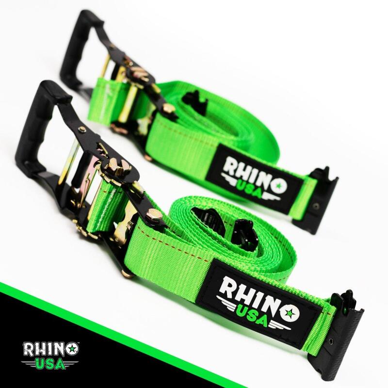 Rhino USA Utv Wheel Chock Tie-Down Kit (2-Wheel Kit) (Green) Cargo Tie-Downs Rhino USA