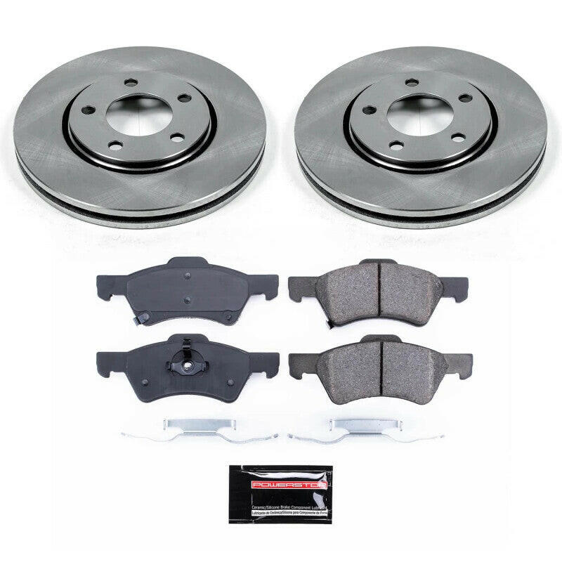 Power Stop 03-04 Dodge Caravan Front Semi-Coated Rotor Kit Brake Kits - Performance Blank PowerStop