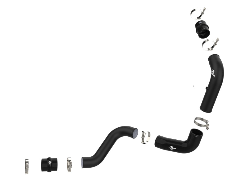 aFe 20-23 GM Diesel Trucks V8 6.6L L5P BladeRunner 3in Aluminum Hot Charge Pipe - Black Intercoolers aFe