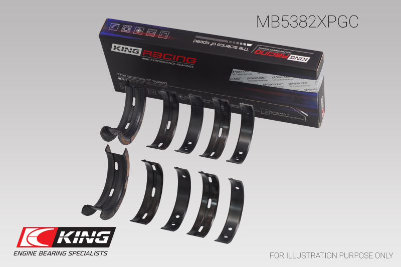 King Subaru EJ20/EJ22/EJ25 (Incl. Turbo) (Size 0.25) pMaxBlack Coated Main Bearing Set Bearings King Engine Bearings