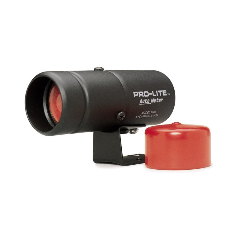 Autometer Pro-Lite Warning Light *SWITCH REQUIRED* (black case, red lens, red night cover) Gauges AutoMeter