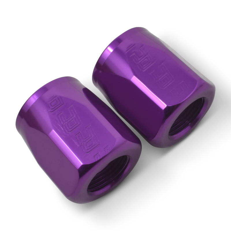 Russell Performance 2-Piece -10 AN Anodized Full Flow Swivel Hose End Sockets (Qty 2) - Purple Fittings Russell